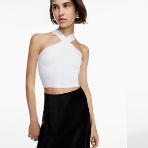 Babaton Sculpt Knit Criss Cross Cropped Tank - NWT
